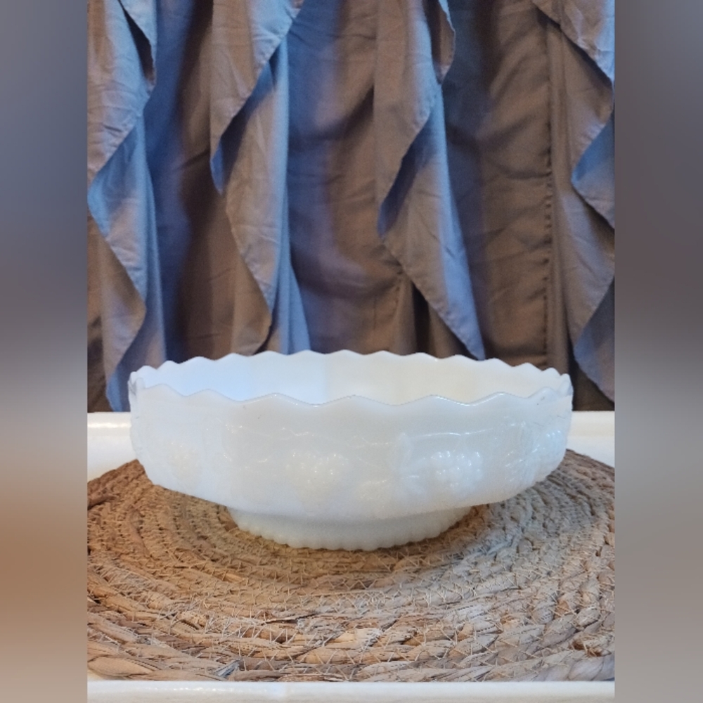 Fire King Footed Bowl Vintage Mid Century Anchor Hocking